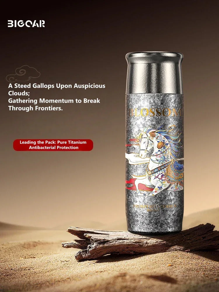 GearMoor Pure Titanium Insulated Tumbler | Limited Edition Summer Gift | 14.5 oz