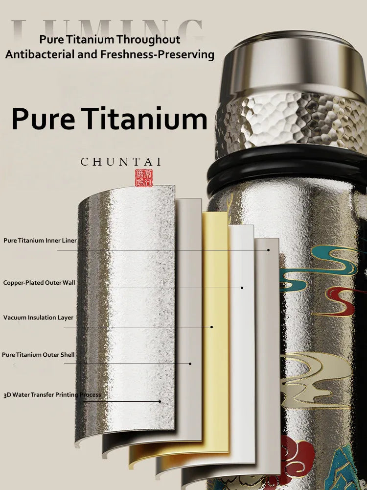 GearMoor Large Titanium Tumbler | Insulated Cold Drink Cup | 21.9 oz