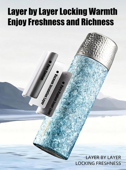 GearMoor Titanium Tea Infuser Tumbler | Smart Temp Display Insulated Cold Cup | 20.3 oz