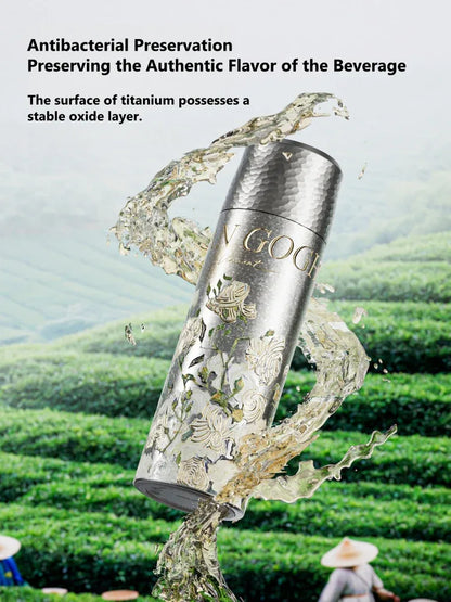 GearMoor Van Gogh Titanium Cup | Iced Drink Gift for Girls | 20.3 oz