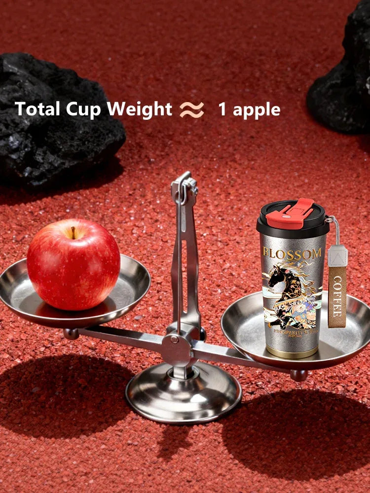 GearMoor Year of Horse Titanium Tumbler | Collector's Cold Cup | 17.6 oz