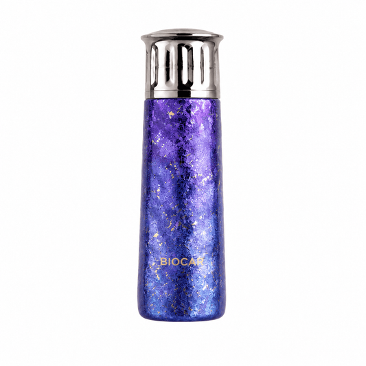 GearMoor Pure Titanium Travel Mug – White background product shot, minimalist design, 300ml vacuum insulated titanium cup