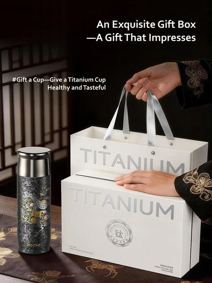 GearMoor Year of Horse Titanium Tumbler | Collector's Insulated Cup | 13.5 oz