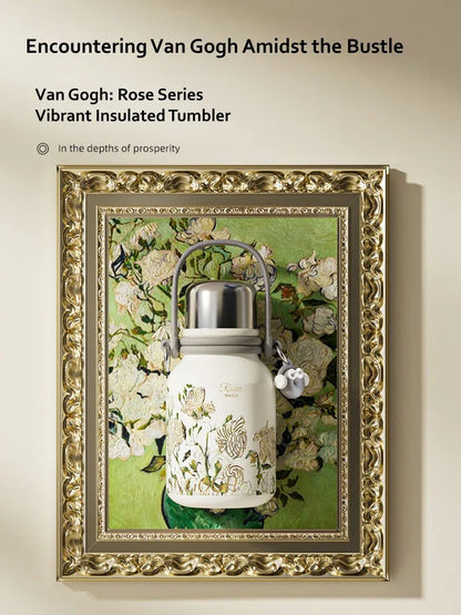 GearMoor Van Gogh Titanium Water Bottle | Large Insulated Cooler | 33.8 & 50.7 oz