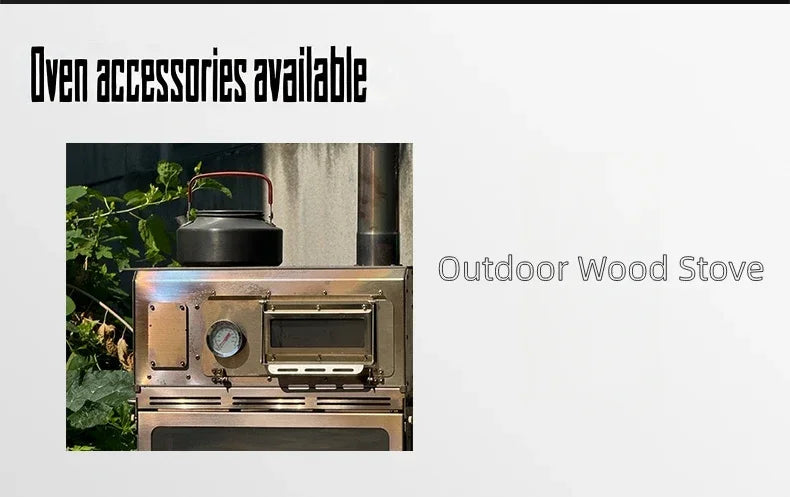 Outdoor Camping Stainless Steel Wood-Burning Stove Portable Multi-Functional Heater for Camping and Tents