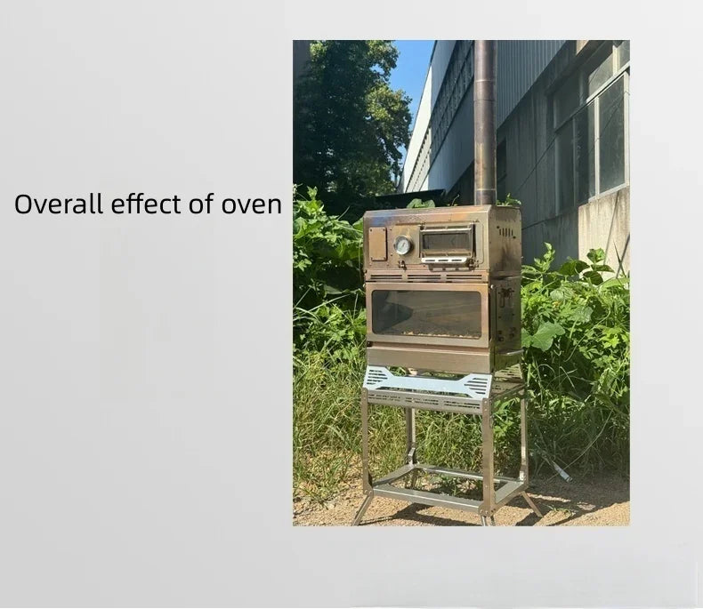 Outdoor Camping Stainless Steel Wood-Burning Stove Portable Multi-Functional Heater for Camping and Tents