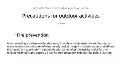 Camping Half-Unit Fire Pit Tent Stove Multi-Functional Wood-Burning Stove Winter Heating Stove