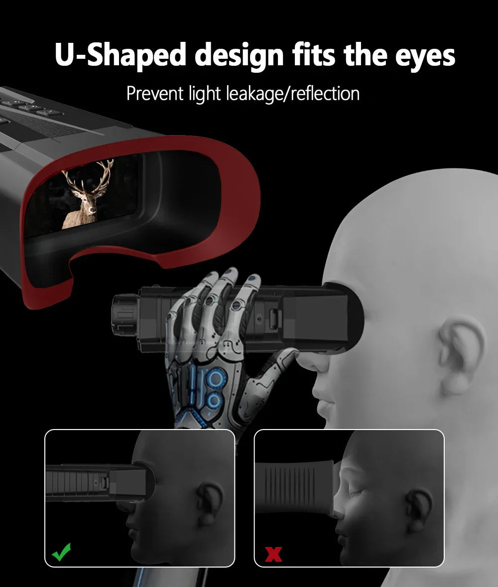 2025 New Hit High-Definition Photo & Video Binoculars for Birdwatching Portable Outdoor Low-Light Full-Color Night Vision Device