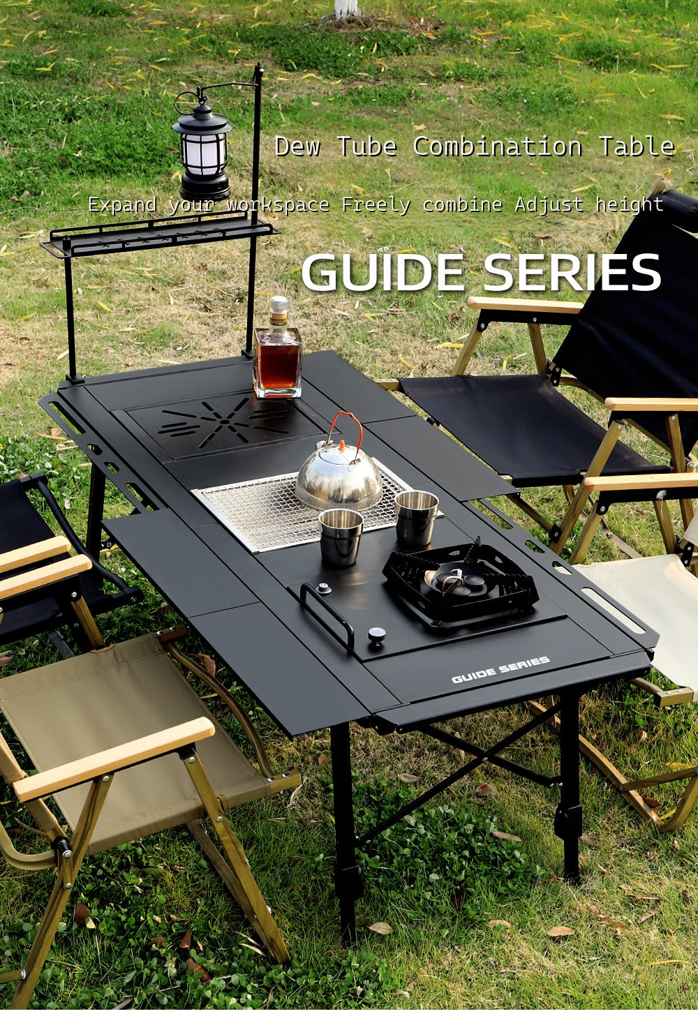 New GuideSeries Outdoor Camping Aluminum Alloy IGT5 Unit Folding Table Semi-Automatic BL028 Table
