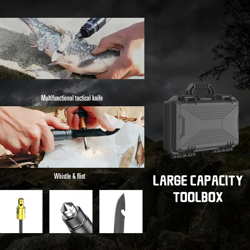 2025 New Model Outdoor Engineer Shovel Axe Hammer Headlamp Set - Multi-Functional Folding Survival Tool
