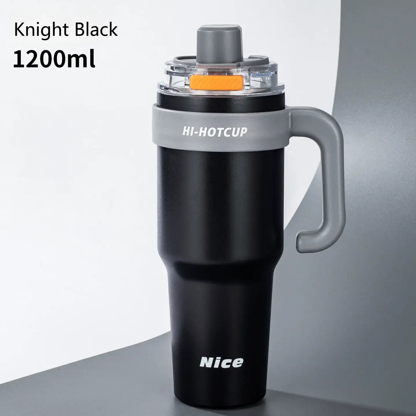 Giant Insulated Ice King Cup Large-Capacity Insulated Mug for Men Ceramic Liner with Straw Car-Mounted Water Cup