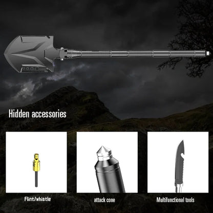 2025 New Model Outdoor Engineer Shovel Axe Hammer Headlamp Set - Multi-Functional Folding Survival Tool