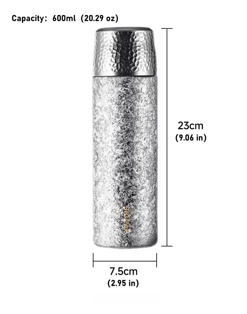 GearMoor Titanium Tea Infuser Tumbler | Smart Temp Display Insulated Cold Cup | 20.3 oz