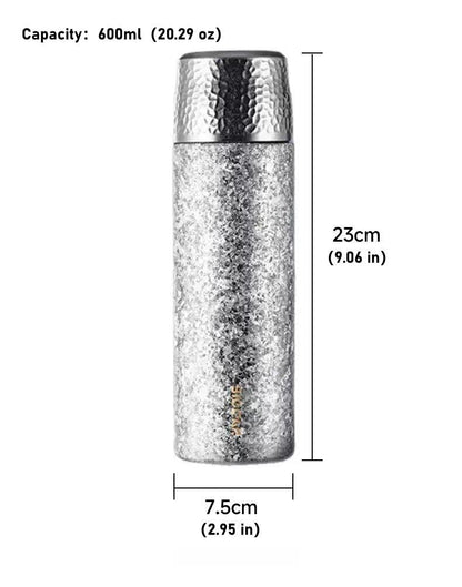 GearMoor Titanium Tea Infuser Tumbler | Smart Temp Display Insulated Cold Cup | 20.3 oz