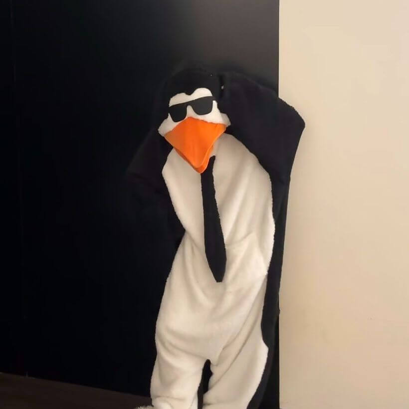 Fuzzy Big Mouth Monster One-Piece Pajamas for Women Winter Fleece-Lined Thickened Warmth Abstract Cute and Ugly Long Hair Oversized Homewear