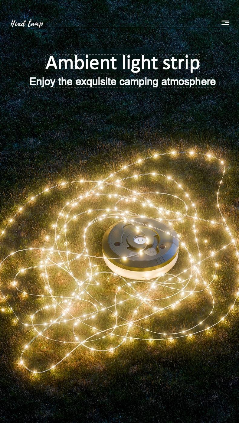 New outdoor camping light with long battery life, camping canopy tent magnetic hanging light, emergency atmosphere tape measure light