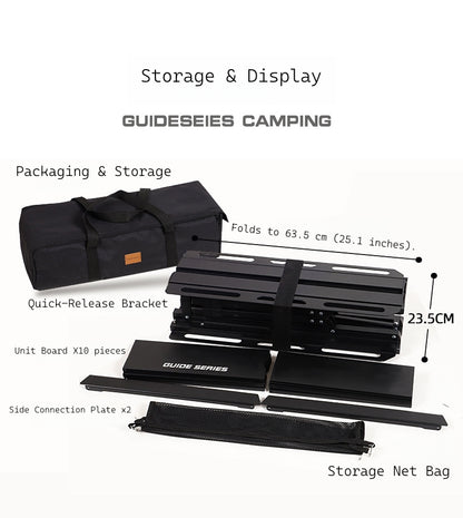 New GuideSeries Outdoor Camping Aluminum Alloy IGT5 Unit Folding Table Semi-Automatic BL028 Table