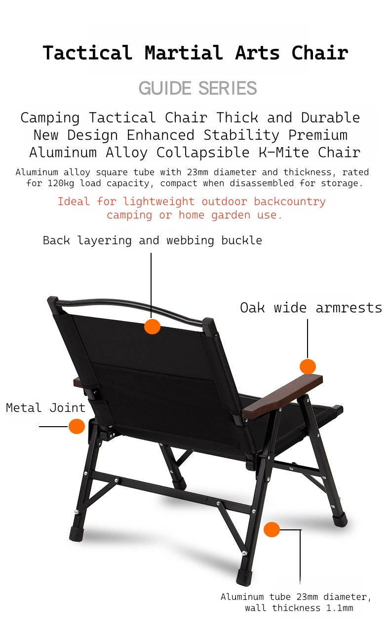 New Detachable Kermit Folding Chair Outdoor Portable Aluminum Alloy Camping Chair Beach Recliner Chair for Garden