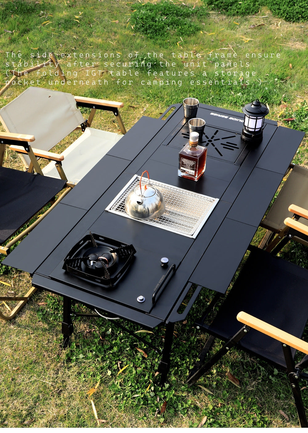 New GuideSeries Outdoor Camping Aluminum Alloy IGT5 Unit Folding Table Semi-Automatic BL028 Table
