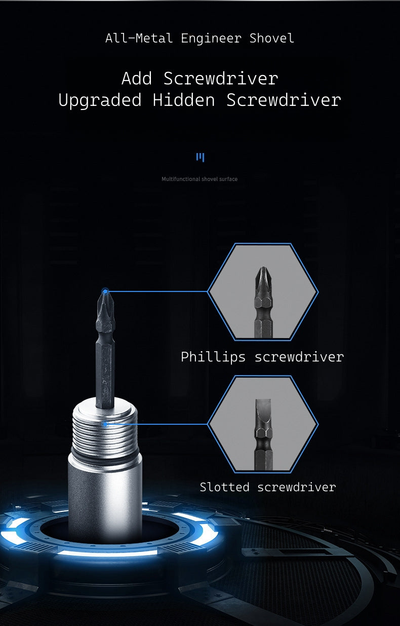 New Outdoor Folding Multi-Functional Military Shovel for Vehicles - Manganese Steel Chinese Shovel for Fishing and Camping