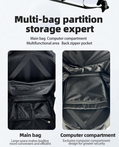 New LED Backpack with Bluetooth Transmitter - Full-Color Motorcycle Style Cycling Hiking Backpack for Men and Women - Smart Dual-Shoulder Bag DIY