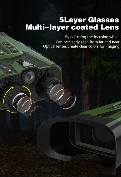 2025 New Hit High-Definition Photo & Video Binoculars for Birdwatching Portable Outdoor Low-Light Full-Color Night Vision Device