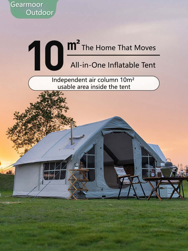 Outdoor Inflatable Tent: Spacious One-Piece Design, Rainproof Camping, No Setup Required, Fully Automatic Tent