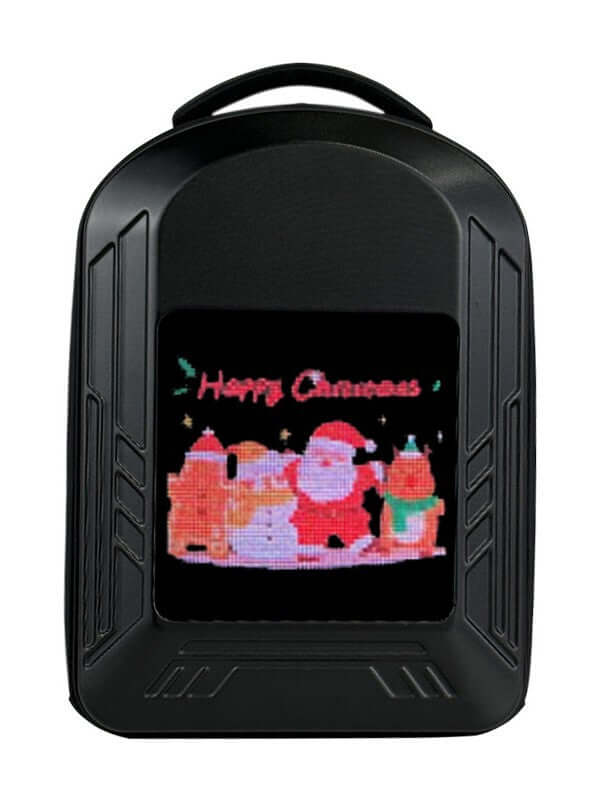 New LED Backpack with Bluetooth Transmitter - Full-Color Motorcycle Style Cycling Hiking Backpack for Men and Women - Smart Dual-Shoulder Bag DIY