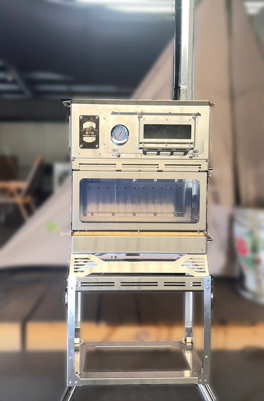 Outdoor Camping Stainless Steel Wood-Burning Stove Portable Multi-Functional Heater for Camping and Tents