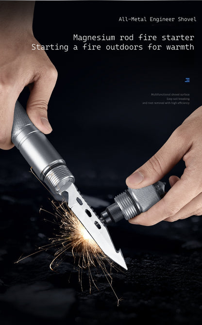 New Outdoor Folding Multi-Functional Military Shovel for Vehicles - Manganese Steel Chinese Shovel for Fishing and Camping