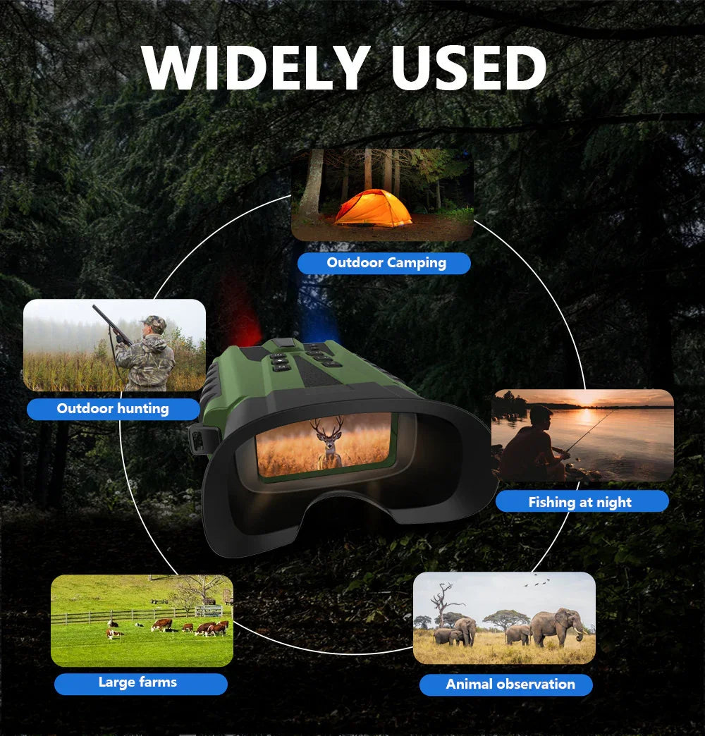 2025 New Hit High-Definition Photo & Video Binoculars for Birdwatching Portable Outdoor Low-Light Full-Color Night Vision Device