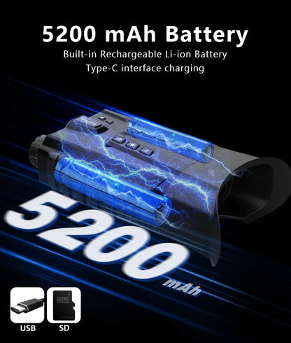 2025 New Hit High-Definition Photo & Video Binoculars for Birdwatching Portable Outdoor Low-Light Full-Color Night Vision Device