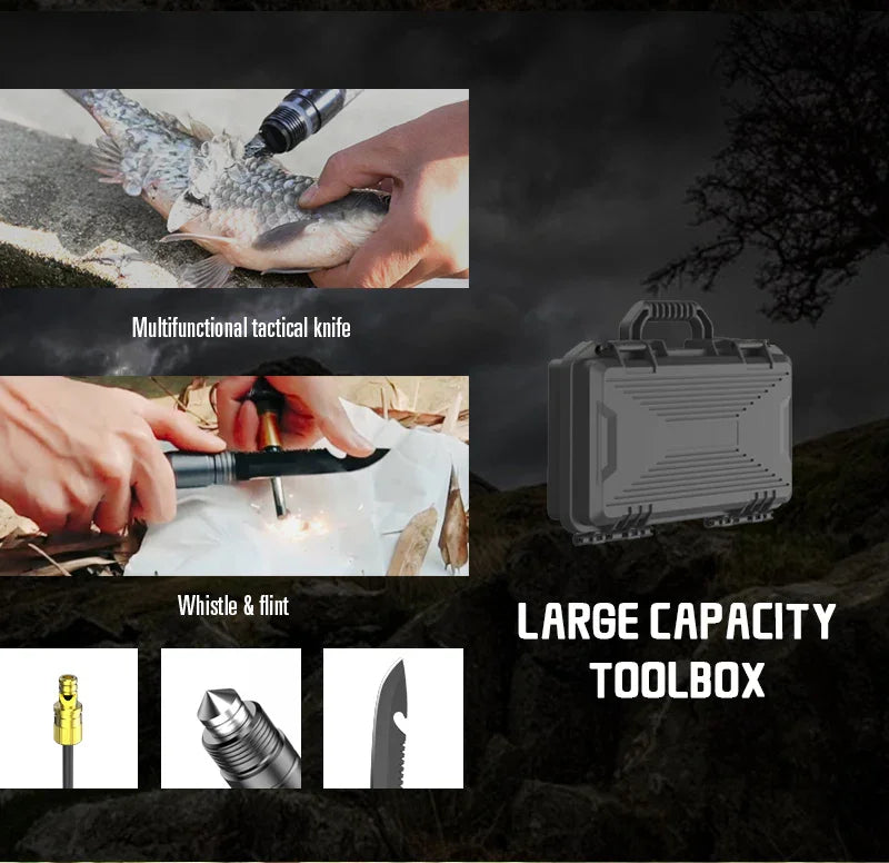 2025 New Model Outdoor Engineer Shovel Axe Hammer Headlamp Set - Multi-Functional Folding Survival Tool