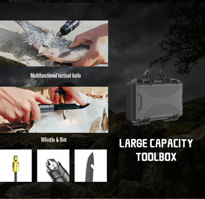 2025 New Model Outdoor Engineer Shovel Axe Hammer Headlamp Set - Multi-Functional Folding Survival Tool