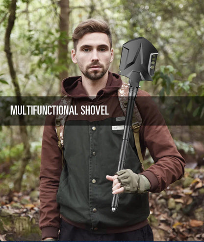 2025 New Model Outdoor Engineer Shovel Axe Hammer Headlamp Set - Multi-Functional Folding Survival Tool