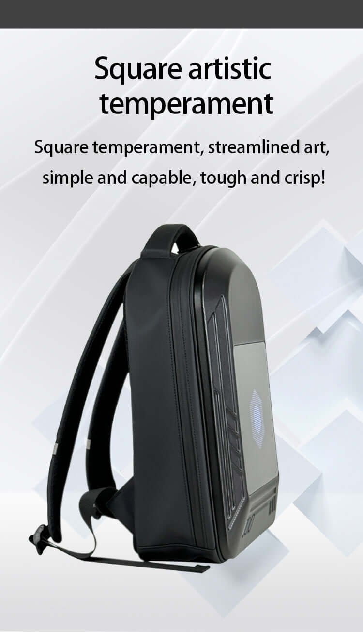 New LED Backpack with Bluetooth Transmitter - Full-Color Motorcycle Style Cycling Hiking Backpack for Men and Women - Smart Dual-Shoulder Bag DIY