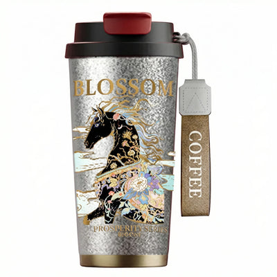 GearMoor Year of Horse Titanium Tumbler – Premium Gift Box, Zodiac Collector Gift, 4 Designs
