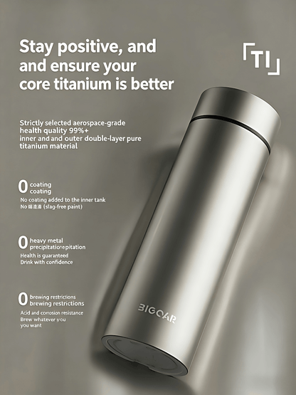 GearMoor Deep Space Gray Titanium Tumbler | Insulated Cold Cup | 16.9 oz