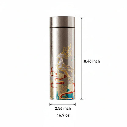 GearMoor Cloud Deer Titanium Tumbler | Insulated Cold Cup Tea Separator | 16.9 oz