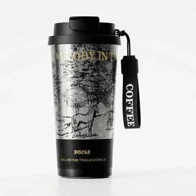 GearMoor Year of Horse Titanium Tumbler – Premium Gift Box, Zodiac Collector Gift for Tea Lovers