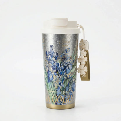 GearMoor Van Gogh Floral Titanium Tumbler | Insulated Cold Cup for Women | 17.6 oz