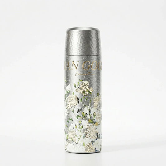 GearMoor Van Gogh Titanium Iced Drink Tumbler – White background product shot, 20.3oz 600ml, Van Gogh art series, food-grade TA1 titanium

