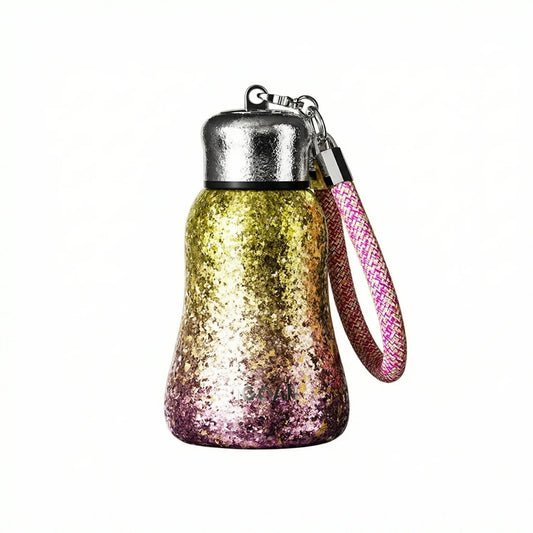 GearMoor Titanium Pocket Tumbler Compact Insulated – White background product shot, 9.1oz 270ml, ultra-compact food-grade TA1 titanium
