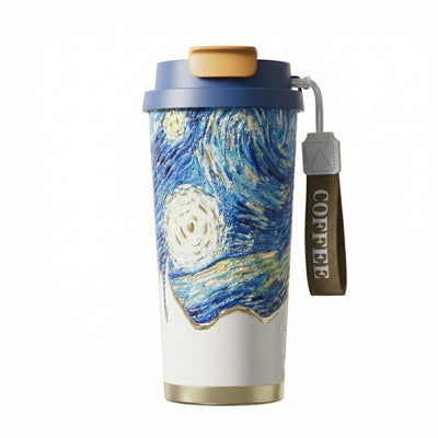 GearMoor Van Gogh Starry Night Titanium Tumbler – Premium Gift Box, Birthday Art Gift for Women
