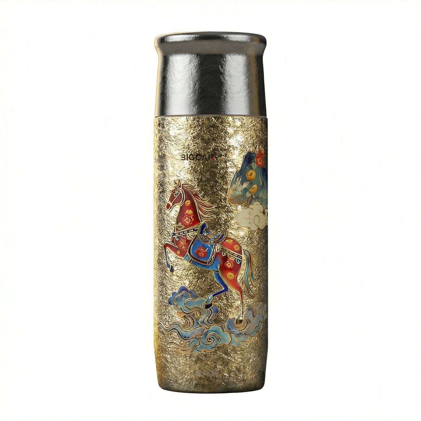 GearMoor Luxury Titanium Tumbler | Chinese Heritage Art Cup | 12.5 oz