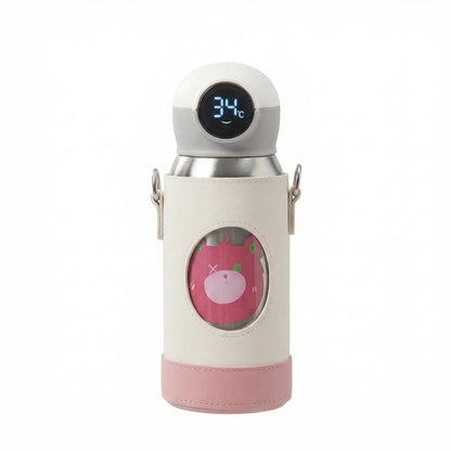 GearMoor Kids Titanium Water Bottle | Smart Temp Display Straw Cup | 16.9 oz
