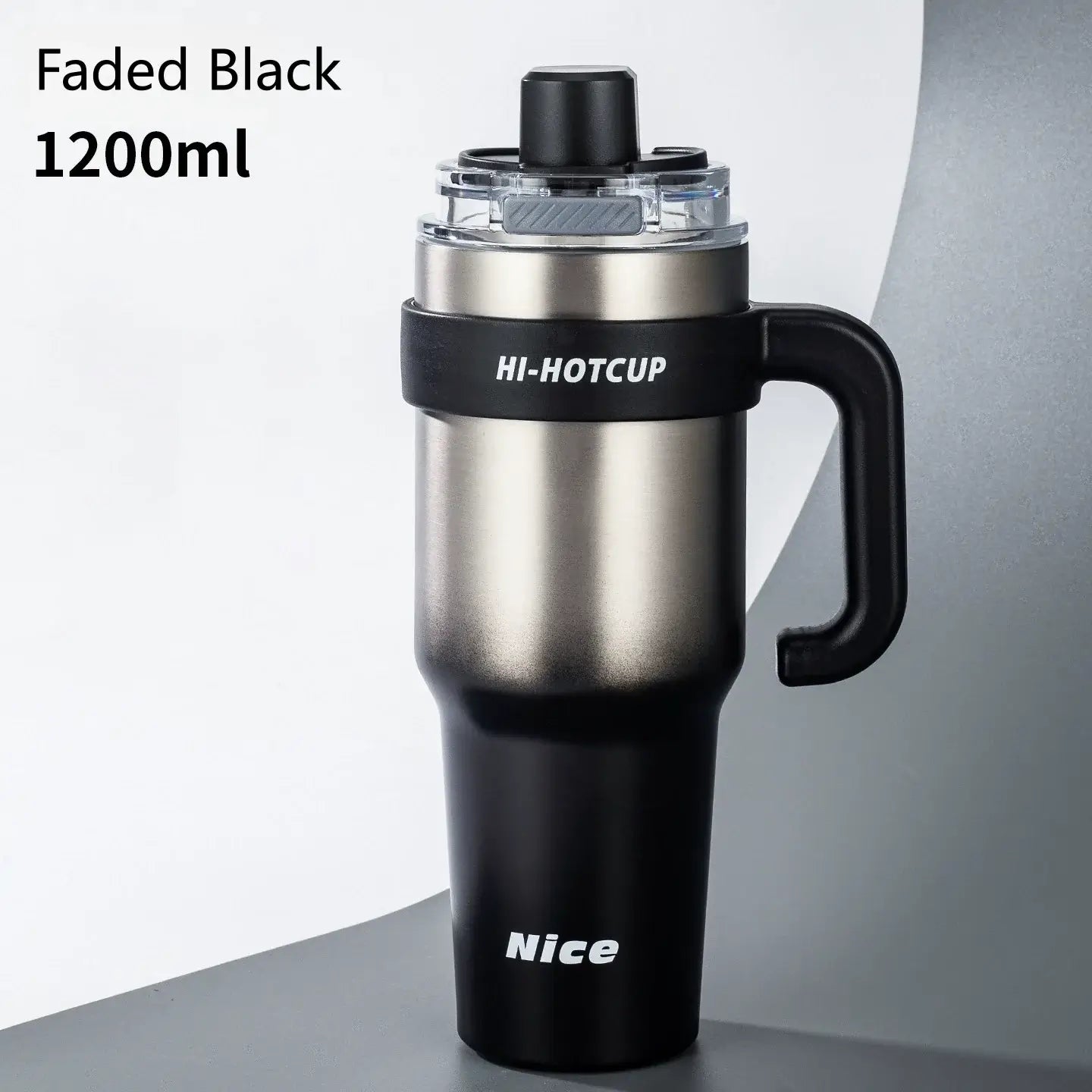 Giant Insulated Ice King Cup Large-Capacity Insulated Mug for Men Ceramic Liner with Straw Car-Mounted Water Cup