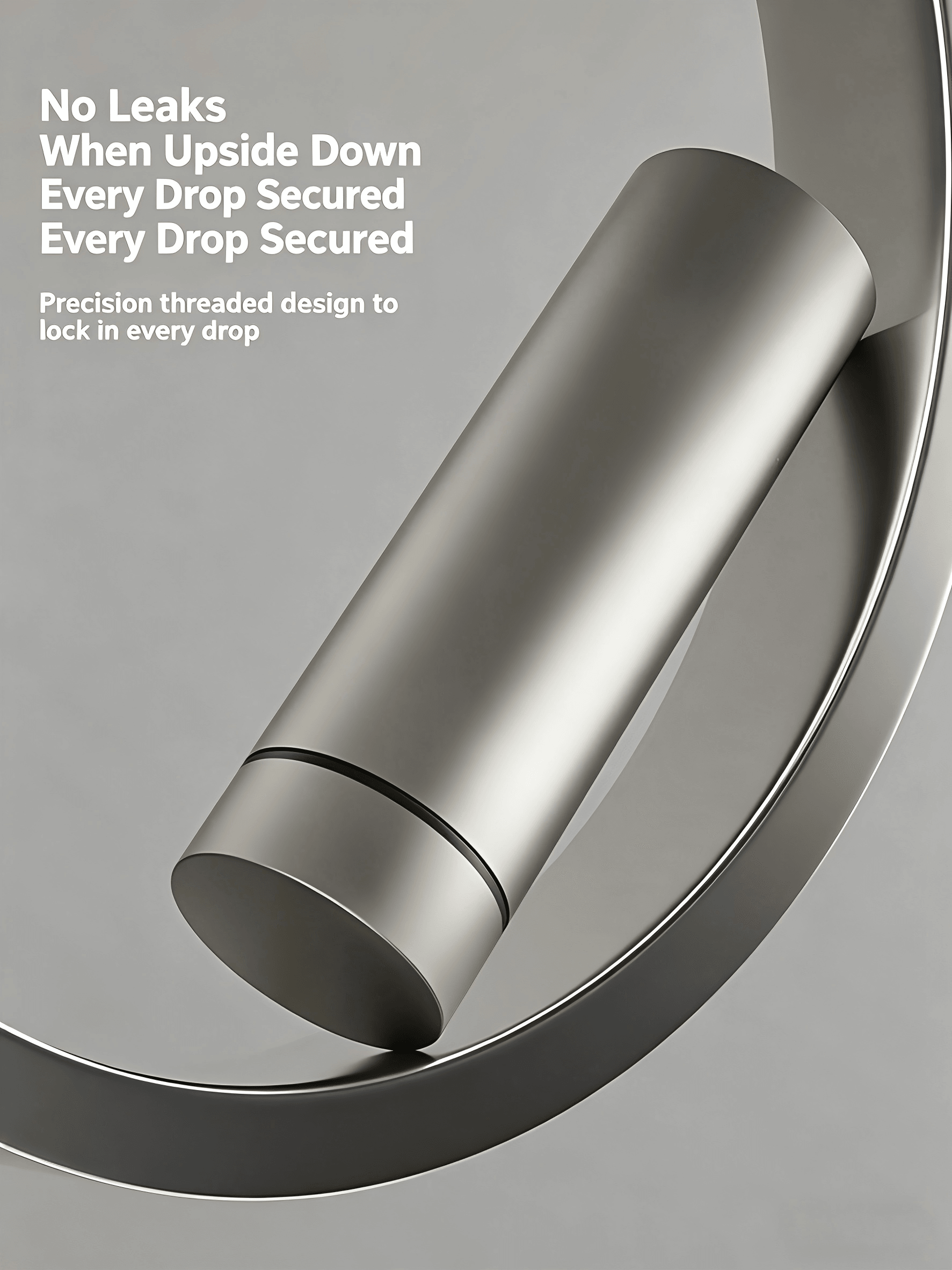 BigCar Pure Titanium Insulated Cup BC-6822 - Lid Detail Close-up