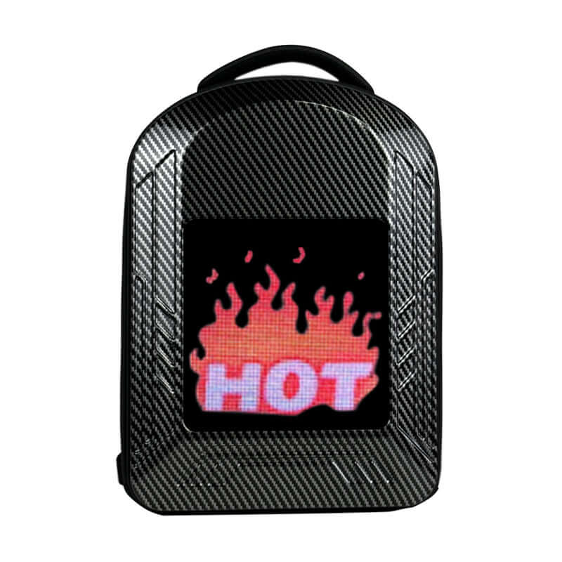 New LED Backpack with Bluetooth Transmitter - Full-Color Motorcycle Style Cycling Hiking Backpack for Men and Women - Smart Dual-Shoulder Bag DIY