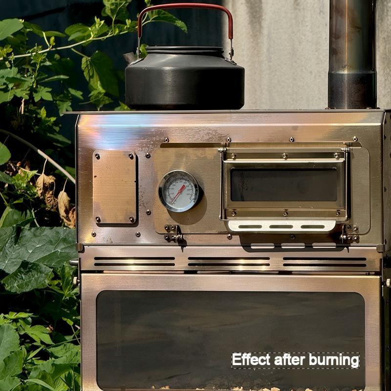 Outdoor Camping Stainless Steel Wood-Burning Stove Portable Multi-Functional Heater for Camping and Tents